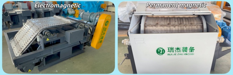 Drum magnetic separation machines are divided into Electromagnetic and permanent separators.
