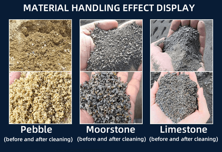 Material After Washing by Bucket Wheel Sand Washer