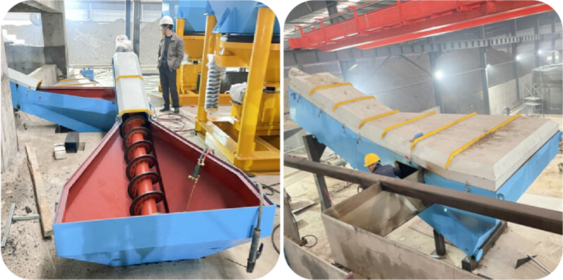 High effective single spiral sand washing machine installation 