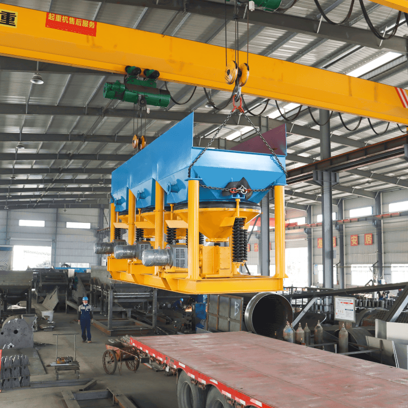 RUIJIE Three Chambers Jig Concentrator is a kind of mineral gravity separation equipment commonly used by us, which mainly uses water flow and gravity to sort between valuable minerals and gangue minerals.