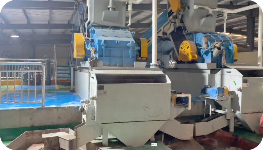 hammer crusher and magnetic separator of liuyang client wet sorting production line