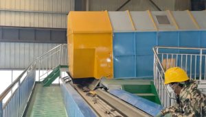 High quality trommel screen for screening the large material in IBA wet sorting project