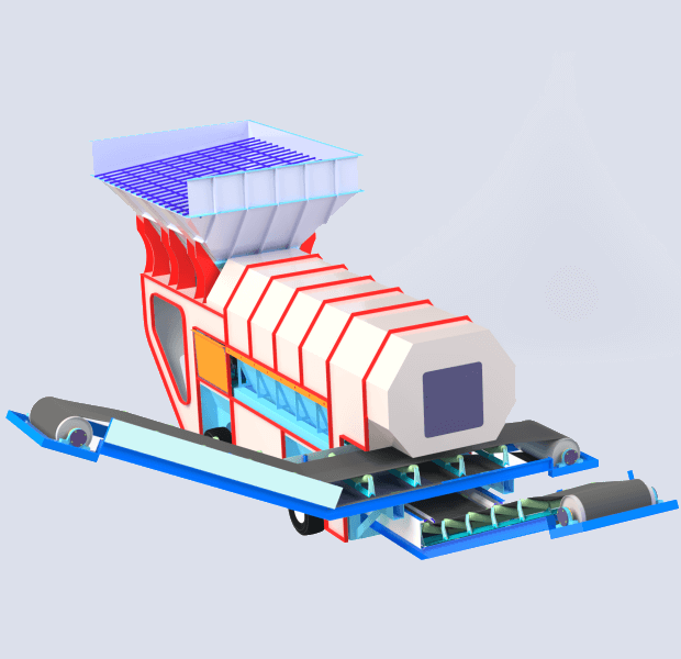 Ruijie mobile drum Trommel screen with wide application